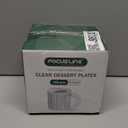 U-QE 100 Pieces Clear Plastic Plates-6 Inch Plastic Dessert Plates Disposable - Washable & Reusable - Premium Hard Clear Plates Fancy Disposable Heavy Duty Plastic Plates for Party, Weddings and Events