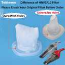 HNVCF10 Replacement Filters, Compatible with Black and Decker Dustbuster Hand Vacuums HNVC215B10, HNV215B12, HNVC215BW52, HNVC115J06, HNVC115B22, HNVC220BCZ01, HNVC220BCP07 Filter (6 Pack)