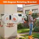 Retractable Garden Hose Reel,1/2 Inch x 100ft Wall Mounted Hose Wall,180 Swivel Bracket,With Built-in Nozzle,Slow Retraction Any Length Lock.
