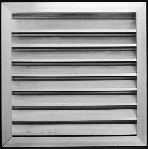HVAC Premium 24"W x 24"H Aluminum Exterior Gable Louver Vent for Walls & Crawlspace - Weather-Resistant Air Grille with Screen Mesh - [Outer Dimensions 25.75"W x 25.75"H]
