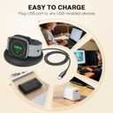 Charging Stand Compatible with Google Fitbit Ace LTE, Portable & Foldable Magnetic Charger with 3.3 Feet Charging Cord for Fitbit Ace LTE Smartwatch for Kids (Black)