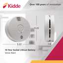 Kidde Smoke Detector, 10-Year Battery, Photoelectric Sensor Smoke Alarm, White