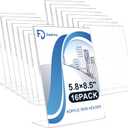 Daofary Acrylic Sign Holder 5.8 x 8.5,L Shape Slanted Back Clear Sign Holder Plastic Paper Holder Slant Back Sign Holders inches Sign Holder Plastic Display Stand for Office,Store,16 Pack