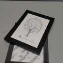 PECULA 2 Pack 5x7 Picture Frame, Black Picture Frame for Wall and Tabletop Display, Resistant Plastic Clear Plexiglass for Vertical or Horizontal Display