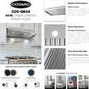 COSMO COS-QB48 48 in. Haven Collection 500 CFM Ducted Under Cabinet Range Hood, Button Control, LED Lights, Stainless Steel