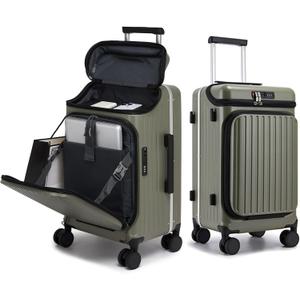 feilario Top Opening Business Carry On Luggage, Front Pocket, TSA Lock, 20in