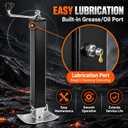 8000lbs Trailer Jack, 28" Vertical Travel, Weld on