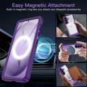 Hekodonk for Galaxy S26 Case Magnetic,[Compatible with Magsafe][Built-in Tempered Glass Screen Protector] [Glitter Card] Full Body Bling Case for Samsung Galaxy S26,Amethyst Purple