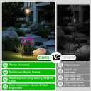 TOWPONICS 2-Pack Solar Lights with Plant Stands, 40.75'' Solar Powered Outdoor Floor Lamp with Planter, IP65 Waterproof Outdoor Lamp for Patio Deck Porch Yard Garden Decor, 8-12 Hours Lighting