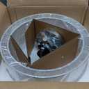 FOLKSMATE 3-Light Semi Flush Mount Ceiling Light Fixture, Drum Light with Double Fabric Shade, Modern Close to Ceiling Lamps for Dining Room Kitchen (12inch, White)