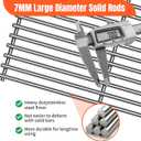 1 Pack 50071 Grill Steel Wire Cooking Grid Rock Grates Replacement Parts for Backyard Pro BY13-101-001-1,14 7/16 inch x 24 13/16 inch