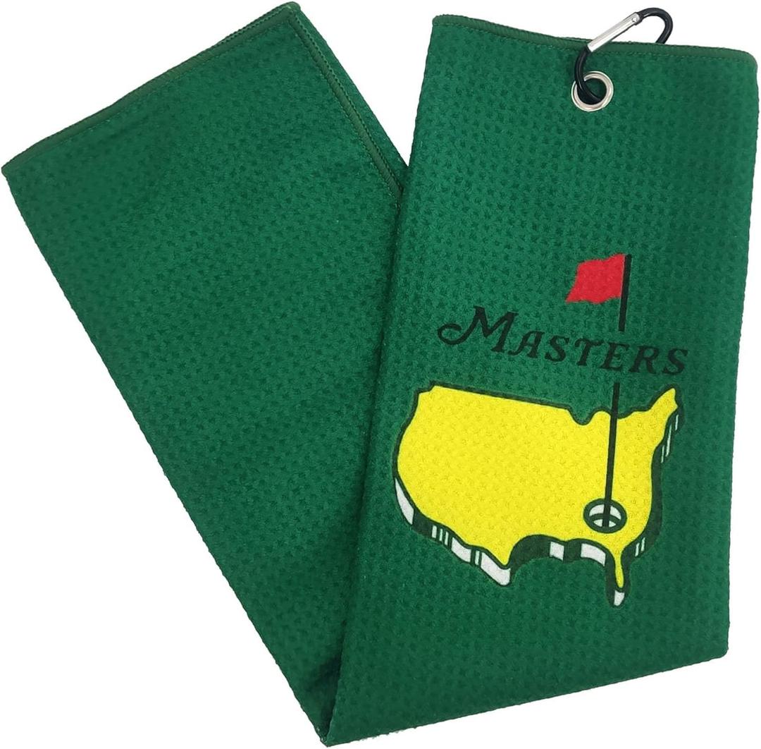YISPA Golf Towels for Golf Bag Men Women with Clip Gift for Dad Husband Golf Fan Lover Golfers Golf Accessories (Green)