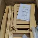 Unibambou Bamboo Shower Bench Inside Shower Stool with Storage Shelf, Spa Bath Chair for Bathroom, Seat or Organizer for Living Room, Bedroom and Garden - Great for All Ages Elderly (Small, Natural)