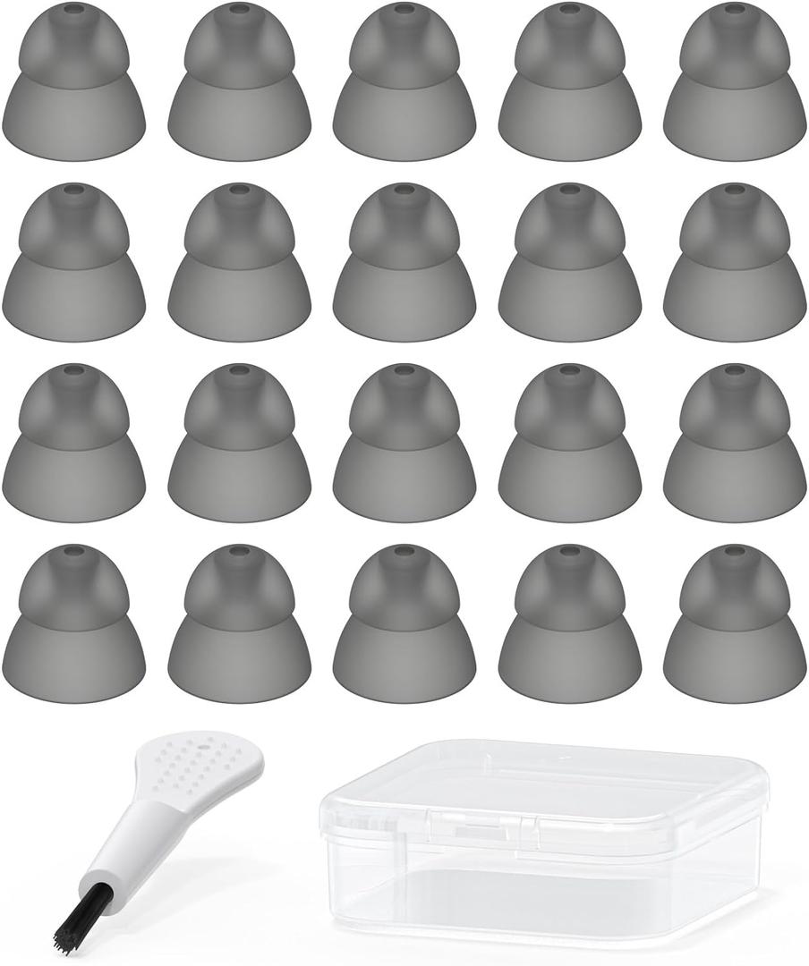 Resound Compatible Hearing Aid Domes Smoky Power Dome Ear Tips Replacement (Medium 20pcs Pack)