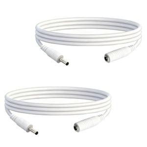 3.3FT DC 3.5x1.35mm Male to Female Extension Cable White, 22AWG, for CCTV Cameras DC Power Adapters Audio Devices Routers LED Strips 2PCS