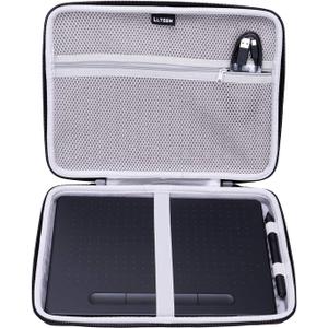 LTGEM Tablet Case for Wacom Intuos Medium Bluetooth Graphics Drawing Tablet fits Model # CTL6100 - Hard Protective Cases for Travel and Home Storage