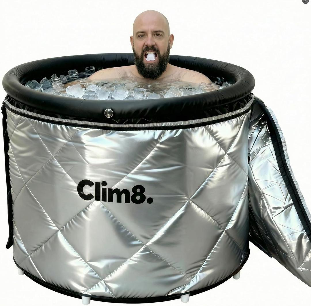 Insulated Cold Plunge Tub for Athletes,Fitness and Wim Hom Enthusiasts, Portable Ice Bath at Home for Indoor & Outdoor Use With Drainage Hose & Protective Cover,116Gal, Chiller Compatible