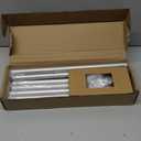 Curtain Rods for Windows 34 to 120 Inch, Room Darkening Blackout Curtain Rod, Indoor/Outdoor Wrap Around Rod, Industrial Look Silver