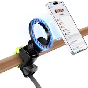 OUTXE Magnetic Phone Holder for Stroller, Adjustable Phone Mount with Magsafe for Shopping Cart, Gym Bike Handlebar, Universal Magsafe Stroller Stand Compatible with iPhone/Android