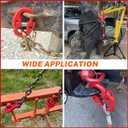 HENBOW 3/8" Clevis Slip Hook and Chain Connector Link,G80 Tow Trailer Safety Hook and Hammerlock Coupling Link,6900Lbs Working Load Limit for Lifting&TowingRed(2 Hooks and 2 Connector Link)