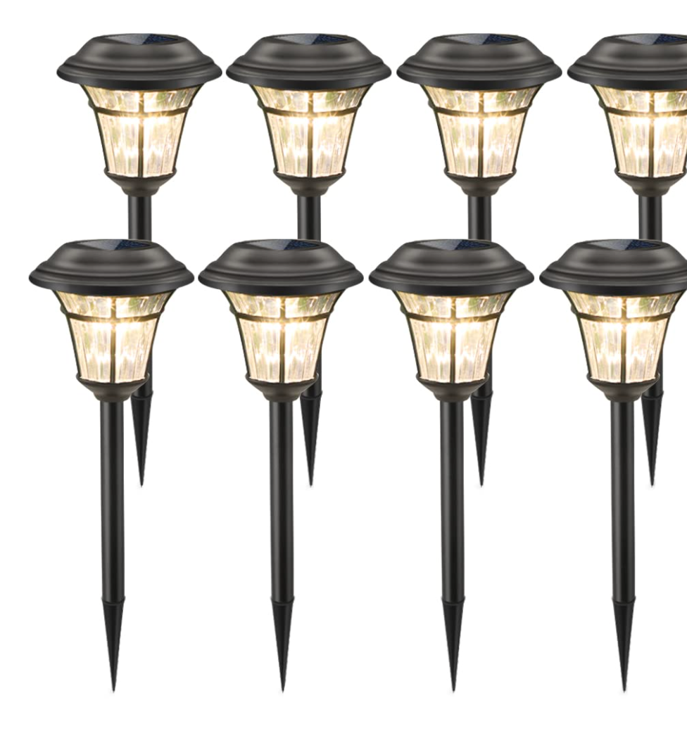 MAGGIFT 8 Pack Outdoor Solar Lights - Waterproof, Solar Pathway & Garden Lights for Yard & Patio, Solar Powered for Driveway