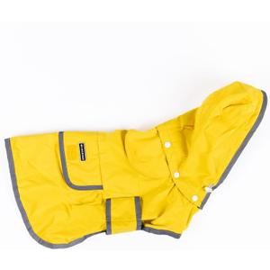 Wilderdog Dog Jacket Waterproof Raincoat with Breathable Interior, Removable Hood, Torso Strap, Secure Closures, Back Pocket and Two Hanging Loops, Foldable into Back Pocket, M