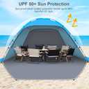 Gorich Beach Tent Sun Shelter for 10 Person with UPF 50＋ UV Protection, Lightweight & Easy Setup Beach Shade Canopy, Portable Beach Shade Tent Beach Cabana