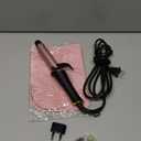 Ukliss Mini Curling Iron with Anti-Scald Tip, 30s Fast Heat, 5 Temp Settings & Dual Voltage for Travel, Creates Soft Waves & Curls on Short to Medium Hair, Includes EU/ UK Adapte (Black)