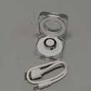 Samsung Galaxy Ring Charging Cradle Portable Charger for Fitness Ring, Crystal-Clear Case, Protective Cover, 3A Cable Included, Charge On-The-Go, EP-QQ505CWEGUS, Size 5