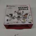 FineDine Stainless Steel Mixing Bowls Set, Dishwasher Safe, Up To 8 Quart Metal Mixing Bowls For Kitchen, Nesting, Large, Small, Big Food Prep, Cooking, Baking (6 Pack)