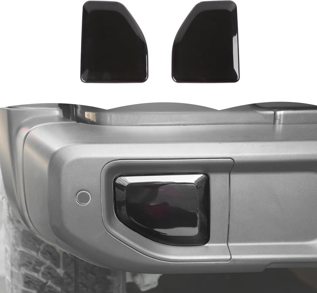 RT-TCZ Smoked Black Rear Fog Light Lamp Trim Cover Decoration Exterior Accessories for Jeep Wrangler JL JLU 2018-2025