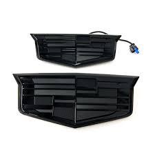 All Black Overlay Grille Front Tailgate Emblems Set for Escalade 2021-2022