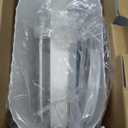 ELPHECO Automatic Motion Sensor Trash Can - 2 Gallon Slimline for Bathroom, Bedroom, Kitchen, Office - White with Gold Trim