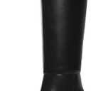 Women's Knee High Boots Pointed Toe Chunky Block Heel Platform Boots Comfort Dress Long Boots (Black), Size 7