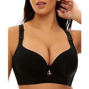 Xuvozta Padded Push Up Bras for Women Seamless Underwire T-Shirt Bra, 36B