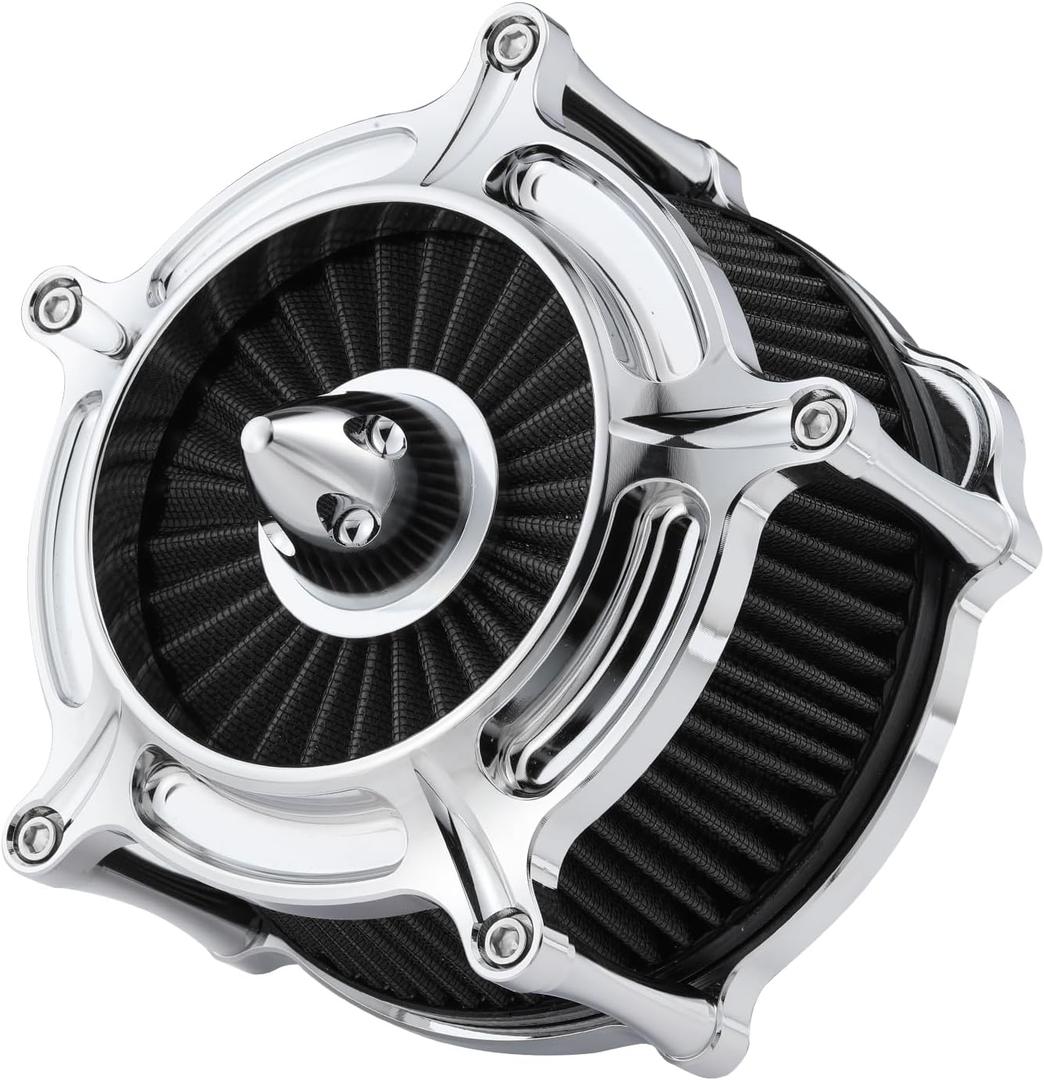 Motorcycle Air Filter for Harley Air Cleaner Davidson Air Intake Cleaners Harley Softail Touring Street Road King Glide Powersports Air Filters C-For Softail 93-15 Dyna Twin Cam 93-17Touring93-07Black (grey)
