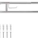 Toilet Grab Bar, Fold Down Grab Bar with Paper Holder, Knurled Anti-Slip Grab Bars for Toilet, Stainless Steel Handrails Toilet for Seniors Disabled Elderly Pregnant, Brushed Nickel, 30 Inch