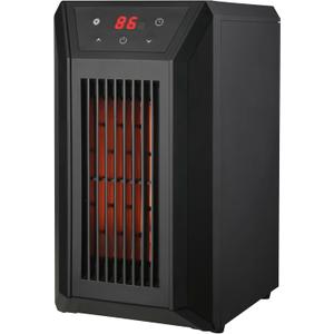 Comfort Glow Electric Infrared Quartz Heater with Remote, 6-Element Space Heater with Temperature Control, Overheat & Tip-Over Shut Off Protection, 3 Heat Settings - Indoor Use for Home Office Bedroom