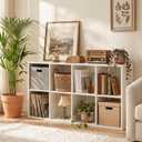 8 Cube Storage Organizer, White Cube Bookshelf, Multifunctional Bookcase