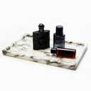 LYS&LYX Natural Marble Vanity Tray: Genuine Stone Storage Tray for Home Decor, Bathroom, Kitchen, and Dresser (Non-Resin/Non-Ceramic (arabescato, 300mm*200mm)