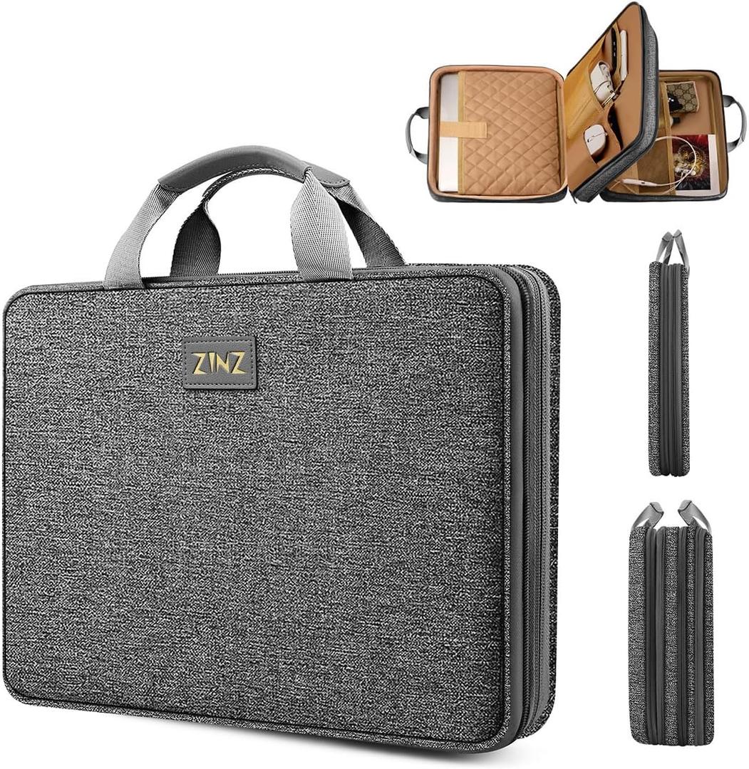 ZINZ Slim Expandable 13 13.3 13.6 14 Laptop Case Sleeve Compatible with MacBook Air/Pro 13-14 M1 M2 M3 2021-2023 Pro/Max,13.5 Surface Laptop 4/3,D01G01