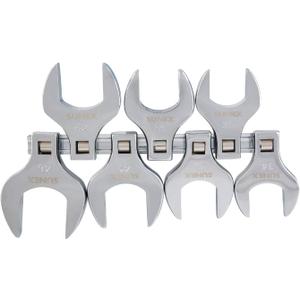 Sunex Tools 9740A 1/2-Inch Drive Jumbo Metric Crowfoot Wrench Set, 34mm - 46mm, Fully Polished, 7-Piece (Includes Storage Rail)