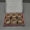 24 Pack Wooden Curtain Rod Rings,Fit 1.1-1.6 Inch Rods,1.77 Inch Inner Diameter 2.76 Inch Outer Diameter, Natural Beech Wood Drapery Rings for Window Curtain