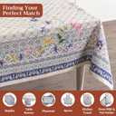 Maison d' Hermine Table Cloth Rectangle Table 100% Cotton 70 x 140 Inches Tablecloth Reusable Decorative for Dining Kitchen Room Farmhouse Home Gifts for Mothers Day Spring Summer - Faience
