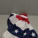 Homissor American Flag Bunting Outdoor 2x4 Ft USA US Pleated Fan Flag Embroidered Stars for Patriotic, Memorial Day, 4th of July Outside Banner