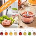 Stainless Steel Food Processor Blade, Plastic-Free & Self-Adjustable Height, 8 Cup/2L Chopping Blade Compatible with Ganiza, SPZTJK, BUMET, Syvio, Homeasy ect. Bi-Level Blades, Safer Baby Food Making