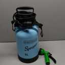 Vevitts Portable Pressure Sprayer Shower 5L for Camping with 7 Spray Modes, Hand Press Camping Shower with Hose and Shower Head, Hiking Traveling Shower Garden Sprayer Pet Shower Blue