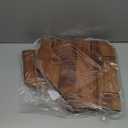 Alsonerbay Corner Shelf Wall Mount, Set of 2 Floating Corner Shelves with Cord Hole, Rustic Wood Shelves for TV, Speaker, Cable Box, Game Console for Bedroom Living Room Kitchen, Carbonized Black