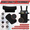 Threlaco 5 Pcs Crutch Pads, Bag, Underarm Crutches Padding Cover for Adults Armpit Padding, Pouch, Lightweight Accessories for Adult Youth Walking(Black)