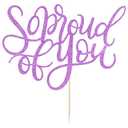 So Proud of You Cake Topper,2026 Graduation Cake Topper,Congrats Grad Party Decorations,2026 High School/College/University Graduation Party Decoration Supplies. (purple)